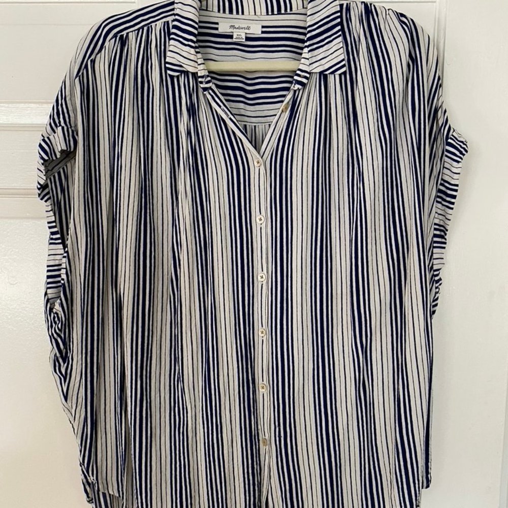 Madewell Central Drapey Striped Blouse